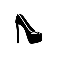 silhouette icon of women's shoes