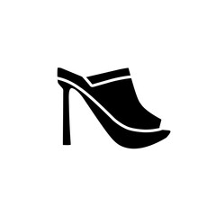silhouette icon of women's shoes