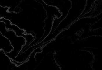 Marble black texture, wavy texture background	
