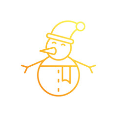 Christmas Snowman vector icon