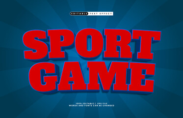 sport game editable text effect with a fun and happy text style