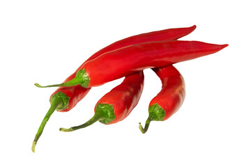 Papryka czerwona, ostra, bez tła. Papryczka