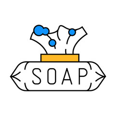soap wipes line icon vector. soap wipes sign. isolated symbol illustration