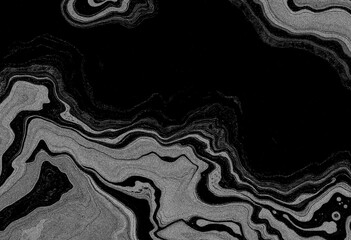 Marble black texture, wavy texture background	
