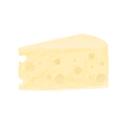 Cheese Hand Drawn Food Illustration