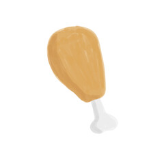 Fried Chicken Hand Drawn Food Illustration