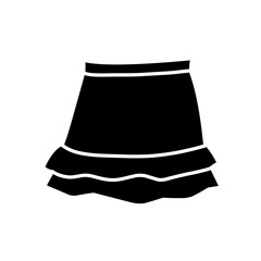 silhouette of women's skirt