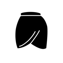 silhouette of women's skirt