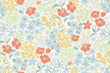 Seamless Ditsy Floral Pattern 