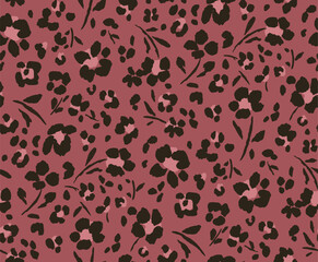 Seamless Floral Leopard Skin Pattern © Hakan