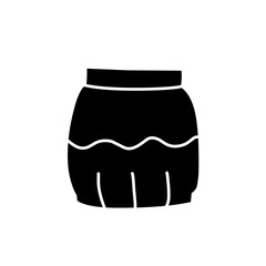 silhouette of women's skirt