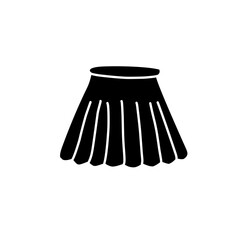 silhouette of women's skirt