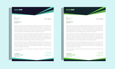 Modern professional Letterhead design template, vector a4 size print ready editable template