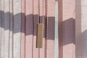 Variolight Curtains: Pattern, Texture, and Modern Sun Protection for Contemporary Living. With plastic control handle