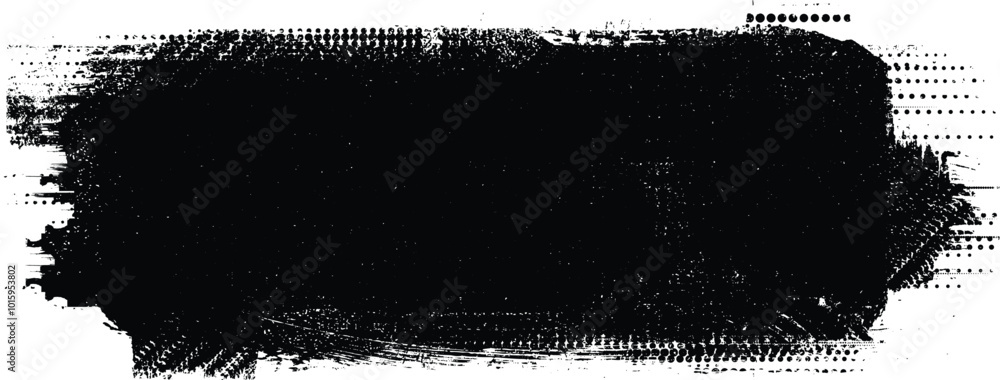 Fototapete Grunge textured banner with rough edges. Halftone dots texture. Overlay grunge texture . Simply place texture over any object to create grunge effect . Banner with dotted surface for your design. 