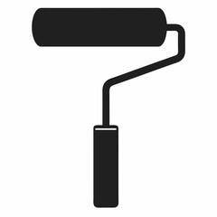 Paint roller silhouette illustration