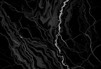 Marble black texture, wavy texture background