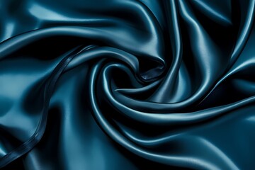 Fototapeta premium Deep Navy Blue Solid Fabric Texture Background