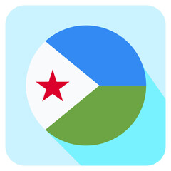 Vector Icon for Djibouti, country, national, flag, world flag
