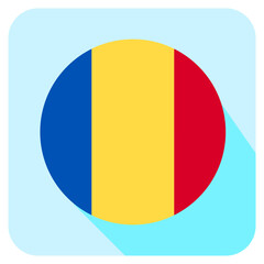 Fototapeta premium Vector Icon for Romania, country, national, flag, world flag