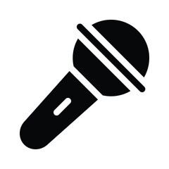 A microphone icon showing audio recording, speaking, or broadcasting
