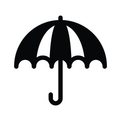 A simple umbrella icon symbolizing protection, rain, or weather