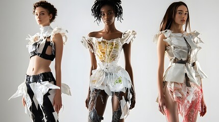 Naklejka premium 2. Eco-conscious high fashion made from biodegradable materials