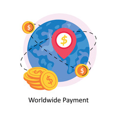 Fototapeta premium Worldwide Payment concepts style illustration. EPS 10 File.