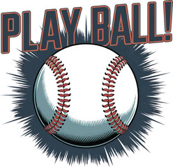 Play Ball concept baseball t-shirt design