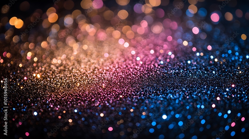 Poster abstract bokeh background with colorful lights.