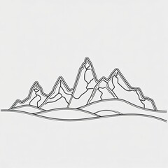 A stylized mountains range landscape 