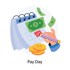 Pay Day concepts style illustration. EPS 10 File.