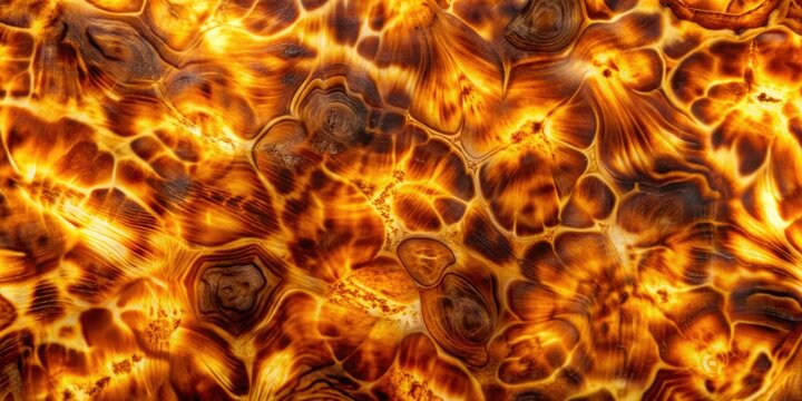 Close-up background texture of tortoiseshell pattern in brown and golden hues, tortoise shell, animal print, close-up