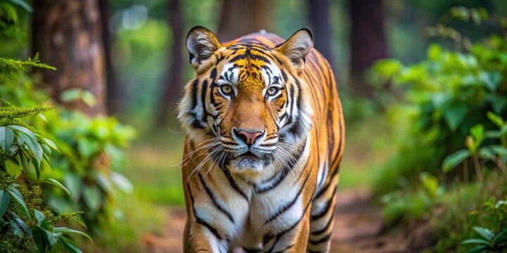 Bengal Tiger in the Indian jungle of Nagarhole Tiger Reserve