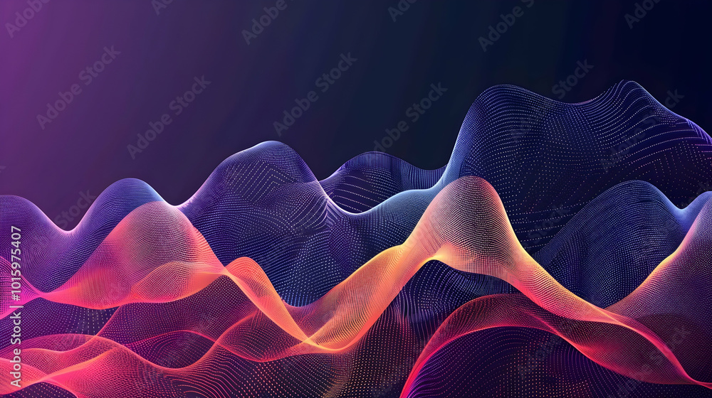 Poster motion sound wave abstract vector background