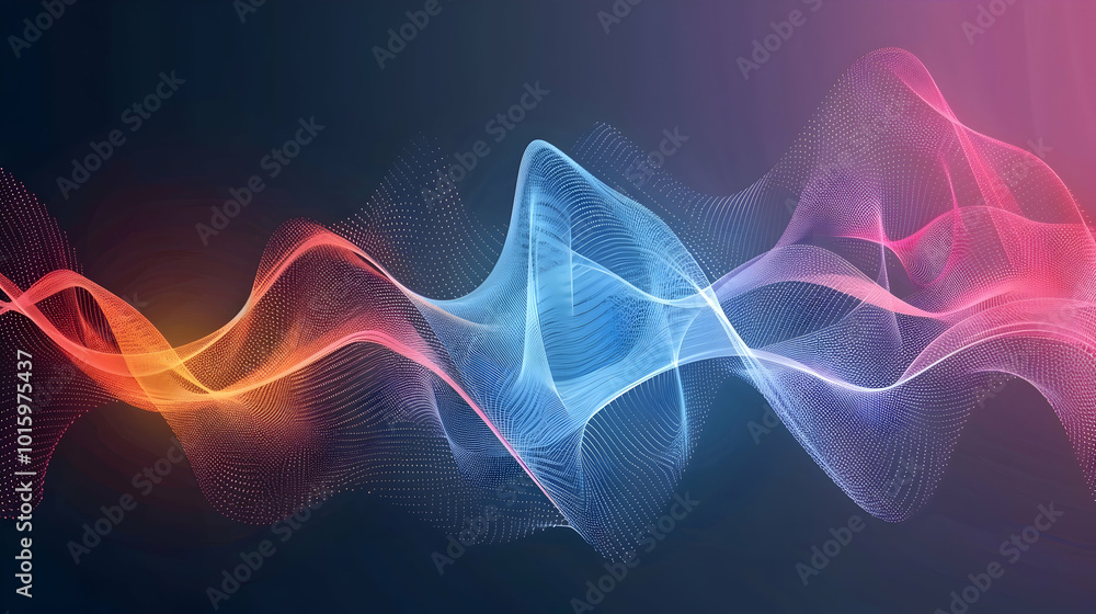 Poster motion sound wave abstract vector background