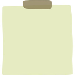 Flat Design Note Pad Clip Art - Editable Graphic for School Supplies and Work