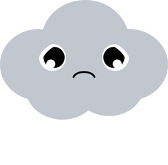 Cute cloud cartoon characters. Flat design illustration.