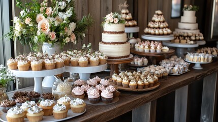 Naklejka premium Delicious dessert display, white isolate background