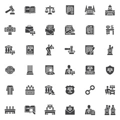 Legislation vector icons set