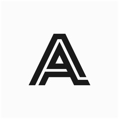 Simple Modern minimal letter A logo design very clean memorable