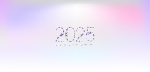 Festive background featuring colorful confetti and Happy New Year 2025 text in a joyful design