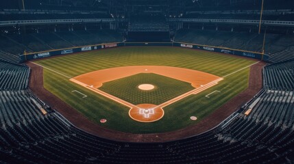 Empty Baseball Stadium