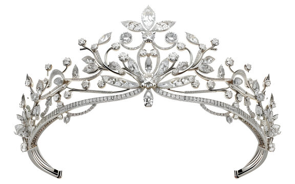 Elegant Gold Crown with Gemstone Embellishments on Transparent Background