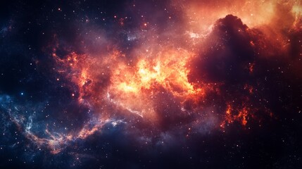 Abstract cosmic explosion wallpaper featuring a stunning burst of vibrant colors and celestial elements, showcasing the energy of the universe with dynamic swirls and expanding stellar particles for a