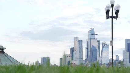 New York City waterfront skyline, Manhattan Midtown Hudson Yards buildings, riverfront skyscrapers....