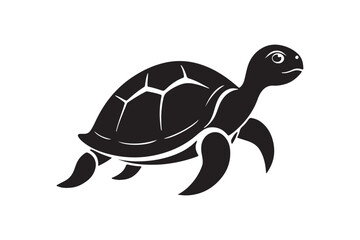 Tortoise Silhouette Vector Art – High-Quality SVG Design for Apparel & Print Projects
