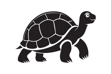 Tortoise Silhouette Vector Art – High-Quality SVG Design for Apparel & Print Projects
