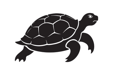 Tortoise Silhouette Vector Art – High-Quality SVG Design for Apparel & Print Projects