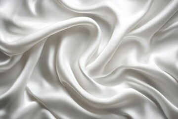 Fototapeta premium White Satin Fabric Draped Texture Background